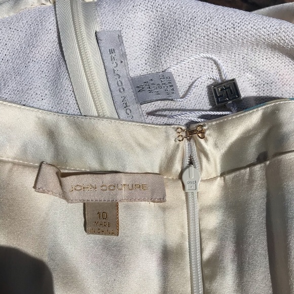 St John Couture Silk Skirt Set Art Deco Circles 10 - Picture 7 of 8